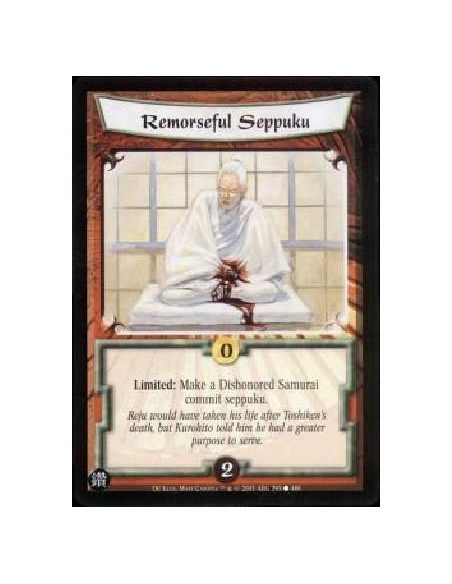 Remorseful Seppuku (Spanish)  - Limited: Make a Dishonored Samurai commit seppuku.