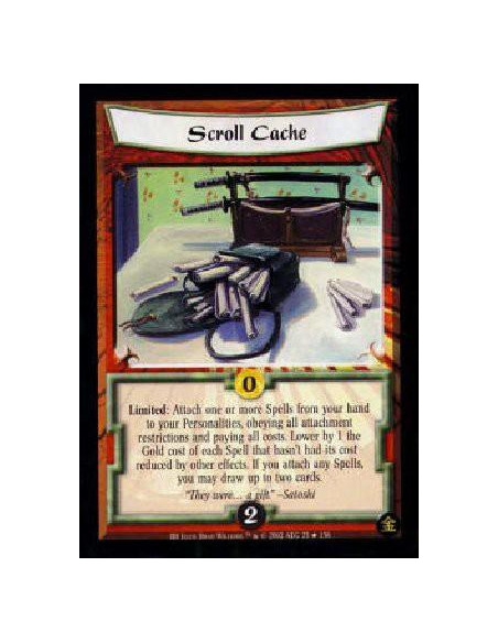 Scroll Cache FOIL  - Limited: Attach one or more Spells from your hand to your Personalities, obeying all restrictions and payin