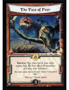The Face of Fear (Spanish)  - Reaction: Play when one of your cards creates Fear. The Fear affects Personalities as if they were