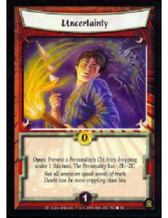 Uncertainty (Español)  - Open: Target a Personality. That Personality's Chi cannot drop under 1 this turn. Give the Personality 
