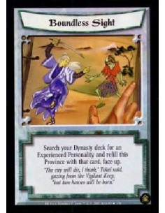 Boundless Sight FOIL (Spanish)  - Search your Dynasty deck for an Experienced Personality and refill this Province with that car