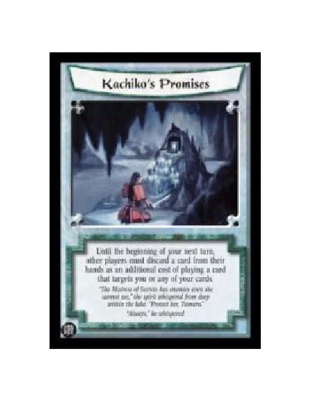 Kachiko's Promises FOIL (Español)  - Until the beginning of your next turn, other players must discard a card from their hands a