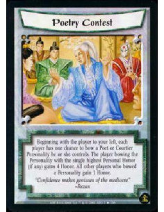 Poetry Contest (Spanish)  - Beginning with the player to your left and proceeding in turn order, each player has one chance to b