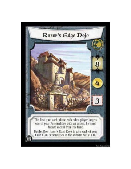 Razor's Edge Dojo (Spanish)  - The first time each phase each other player targets one of your Personalities with an action, he 