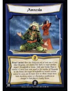 Amnesia  - Ritual Limited: Bow this Shugenja and at least one of your other Shugenja, and destroy this Spell, to target another 