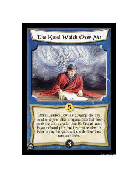 The Kami Watch Over Me  - Ritual Limited: Bow this Shugenja and any number of your other Shugenja such that their combined Chi i