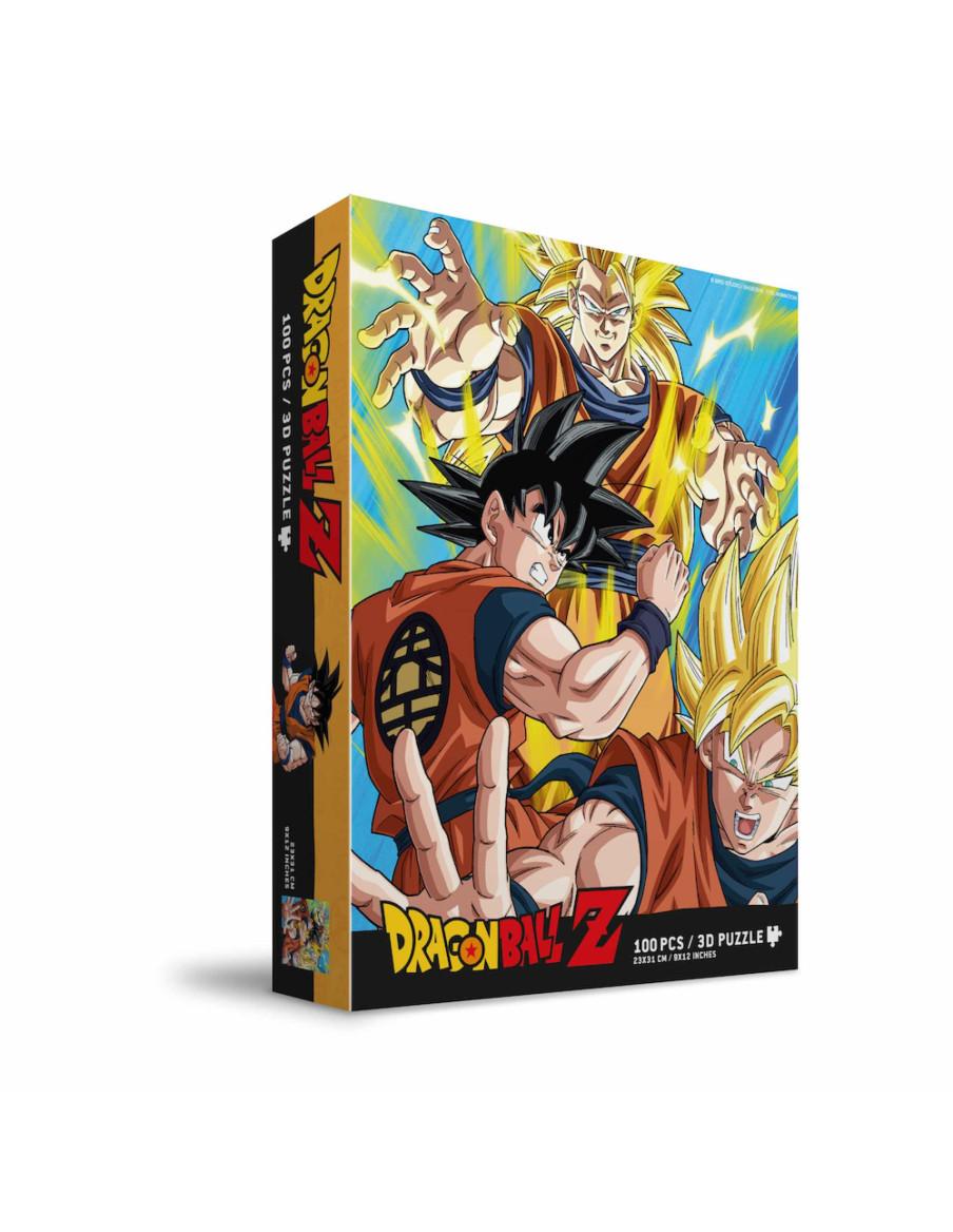 Puzzle Dragon Ball Z con efecto 3D Goku Saiyan. (100pz)  - Puzzle con efecto 3D de Goku Super Saiyan