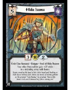 Hida Isamu FOIL (Spanish)  - Crab Clan Samurai * Unique * Soul of Hida Tsuneo Your other Personalities gain +2F while in a defen