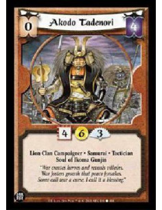 Akodo Tadenori  - Lion Clan Campaigner. Samurai. Tactician. Soul of Ikoma Gunjin 