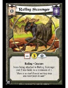 Ratling Scavenger  - Ratling * Creature Items being attached to Ratling Scavenger cost 2 less Gold, to a minimum of 1. 