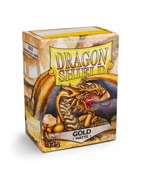 Fundas Dragon Shield Tamaño Standard (63x88mm) - Oro Mate (100)  - Fundas Tamaño Magic The Gathering, Pokemon TCG, Digimon TCG, 