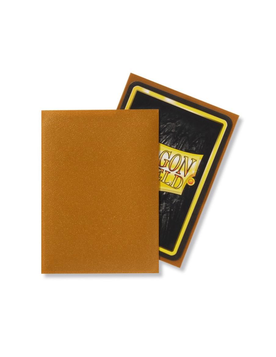 Dragon Shield Standard Size Sleeves (63x88mm) - Gold Mate (100)  - Fundas Tamaño Magic The Gathering, Pokemon TCG, Digimon TCG, 