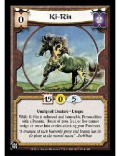 Ki-Rin (Spanish)  - Unaligned Creature . Unique While Ki-Rin is unbowed and honorable, Personalities with a Personal Honor of ze