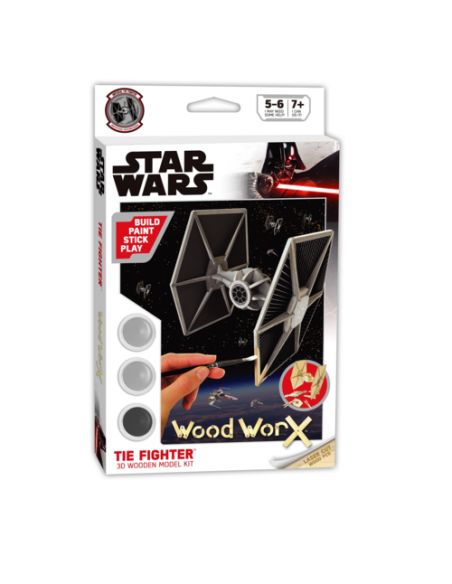 Model Kit Wood WorX Tie Fighter. Star Wars  - A kit with two of the most powerful weapons in the empire's arsenal: The Death Sta