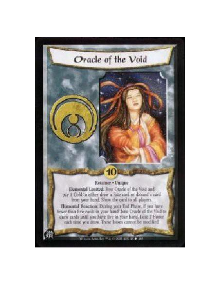 Oracle of the Void  - Retainer * Unique Elemental Limited: Bow Oracle of the Void and pay 1 Gold to either draw a Fate card or d