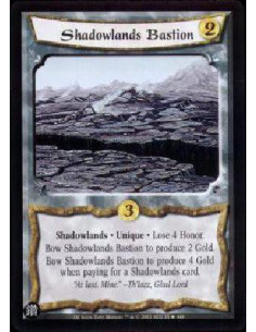Shadowlands Bastion FOIL  - Shadowlands * Unique * Lose 4 Honor. Bow Shadowlands Bastion to produce 2 Gold. Bow Shadowlands Bast