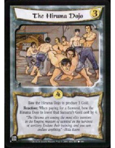 The Hiruma Dojo  - Bow the Hiruma Dojo to produce 3 Gold. Reaction: When paying for a Samurai, bow the Hiruma Dojo to lower that