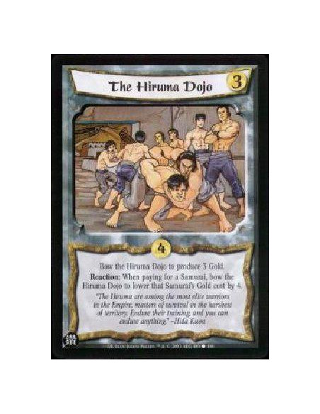 The Hiruma Dojo  - Bow the Hiruma Dojo to produce 3 Gold. Reaction: When paying for a Samurai, bow the Hiruma Dojo to lower that