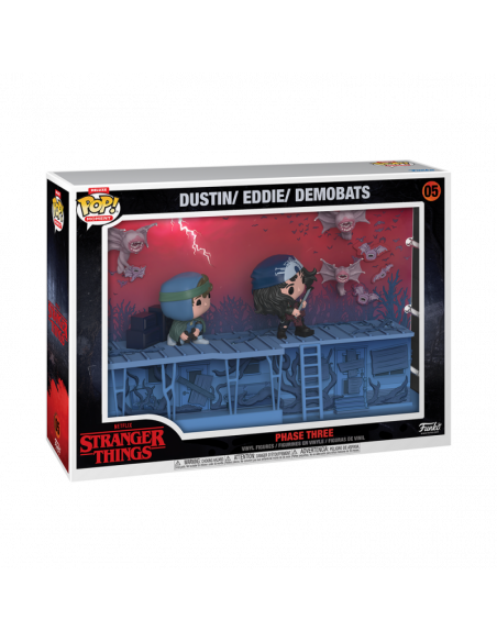 Funko Pop Moments Fase 3. Strangers Things 4 Dustin/Eddie/Demobats  - Figura Funko Pop! Moment DLX: ST S4- Phase Three en vinilo