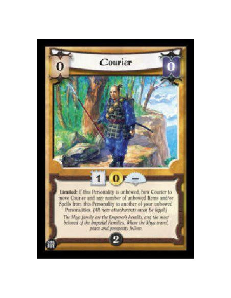 Courier  - Limited: If this Personality is unbowed, bow Courier to move Courier and any number of unbowed Items and/or Spells fr