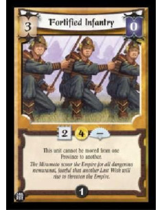 Fortified Infantry  - This unit cannot be moved from one Province to another. 