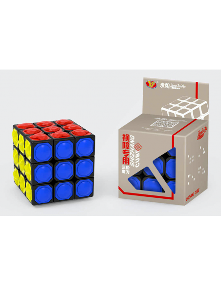 Moyu YJ Blind Cube Black Body With Tactility Tiles 3x3x3  - Moyu YJ Blind Cube Black Body With Tactility Tiles 3x3x3