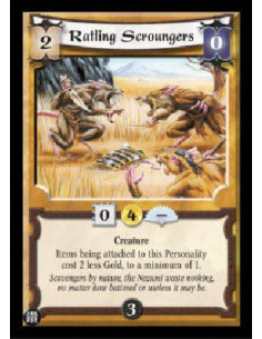 Ratling Scroungers  - Creature Items being attached to this Personality cost 2 less Gold, to a minimum of 1. 