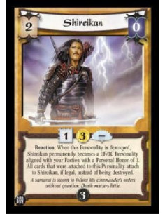 Shireikan  - Reaction: When this Personality is destroyed, Shireikan permanently becomes a 0F/1C Personality aligned with your F