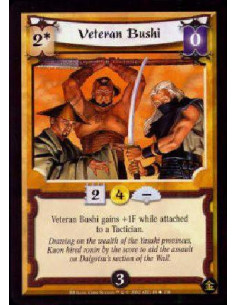 Veteran Bushi  - Veteran Bushi gains +1F while attached to a Tactician. 