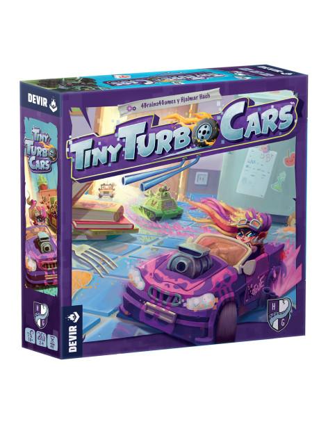 Tiny Turbo Cars. Juego de Mesa  - Por fin os quedáis solos en casa, así que es momento de... ¡Montar un circuito de carreras! La