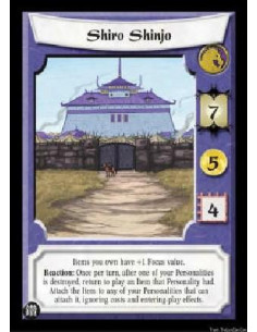 Shiro Shinjo FOIL  - Items you own have +1 Focus value. Reaction: Once per turn, after one of your Personalities is destroyed, r