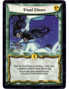 Pearl Divers  - Bow to produce 1 Gold, plus 1 Gold per Port that is in play.