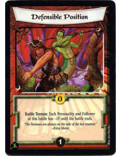 Defensible Position  - Battle Terrain: Each Personality and Follower at this battle has -1F until the battle ends.