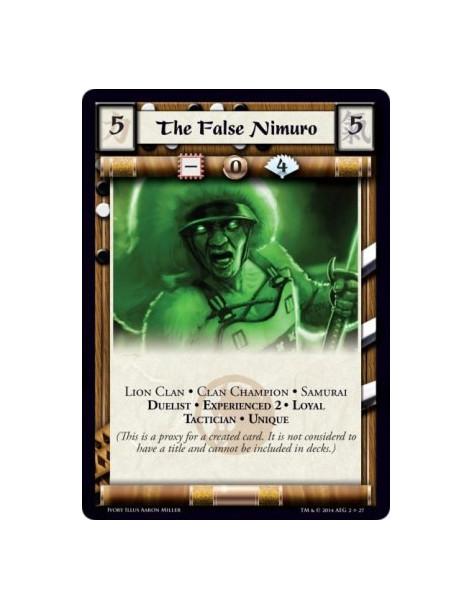 The False Nimuro Exp2  - Lion Clan · Clan Champion · Samurai · Duelist · Experienced 2 · Loyal · Tactician · Unique 