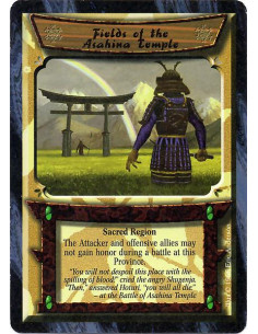 Fields of the Asahina Temple  - Sacred Region The Attacker and offensive allies may not gain honor during a battle at this Provi