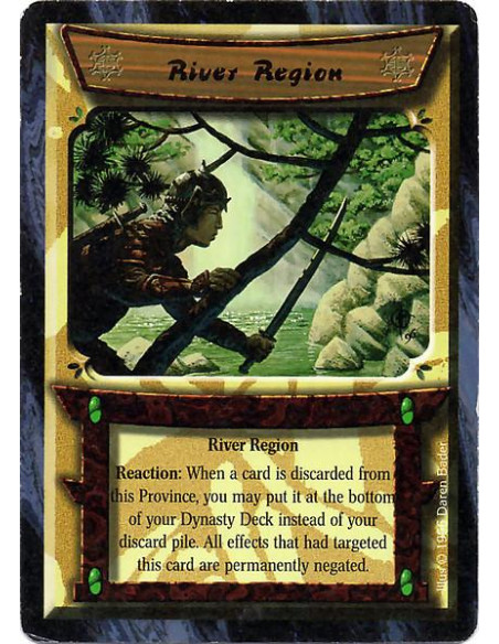 River Region  - Reaction: When a card is discarded from this Province, you may put it at the bottom of your Dynasty Deck instead