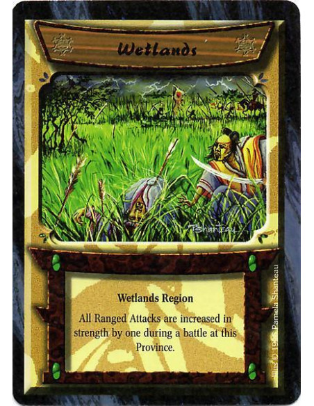 Wetlands  - Raise the strengths of each ranged attack by 1 during battle at this Province.