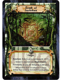 Tomb of Iuchiban  - Unique Reaction: Bow to give a permanent 1F/1C bonus to any non-oni Shadowlands Personality as you are bring