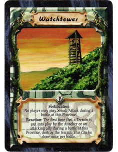Watchtower  - Fortification No player may play Sneak Attack during a battle at this Province. Reaction: Once per battle, after t