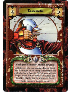 Tsuruchi  - Wasp Clan Master Bowman. Samurai Yoritomo's Alliance Raise by 1 the Ranged Attack strength of each of Tsuruchi's Fol