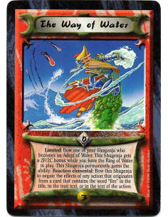 The Way of Water  - Limited: Bow one of your Shugenja who becomes an Adept of Water. This Shugenja gets a 2F/2C bonus while you 