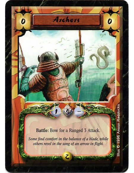 Archers  - Battle: Bow for a Ranged 3 Attack.
