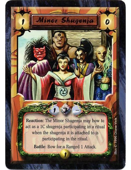 Minor Shugenja  - Minor Shugenja have +1C while participating in a Ritual that this Personality also participates in. (Followers