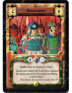 Spearmen  - Battle: Bow this card: Ranged 2 Attack.