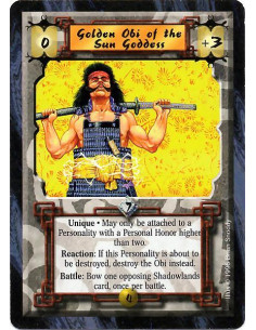 Golden Obi of the Sun Goddess  - Unique Only a Personality with over 2 Personal Honor can attach the Golden Obi of the Sun Godde