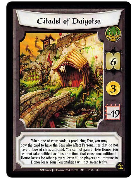 Citadel of Daigotsu (Francés)  - Limited: End the Action Phase.