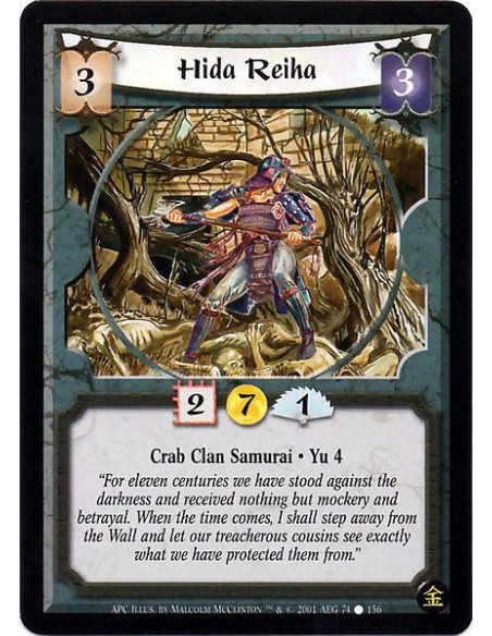 Hida Reiha (Spanish)  - Crab Clan Samurai. Yu 4