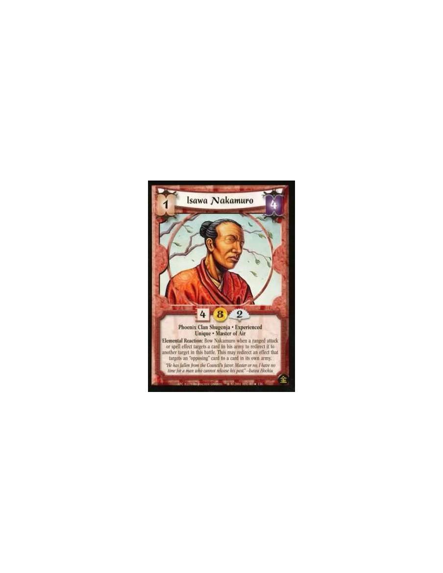 Isawa Nakamuro Exp (French)  - Phoenix Clan Shugenja. Experienced. Unique. Master of Air Elemental Reaction : Bow Nakamuro when 