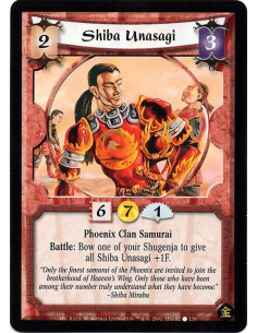 Shiba Unasagi  - Phoenix Clan Samurai Battle : Bow one of your Shugenja to give all Shiba Unasagi +1F.