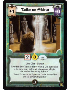 Taiko no Shiryo FOIL  - Lion Clan. Unique Reaction: Bow Taiko no Shiryo when a Lion Personality in the same army as him dies to 
